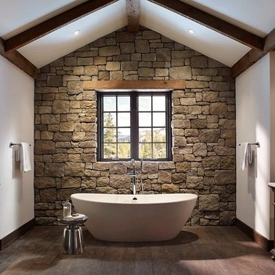 bagno rustico di design