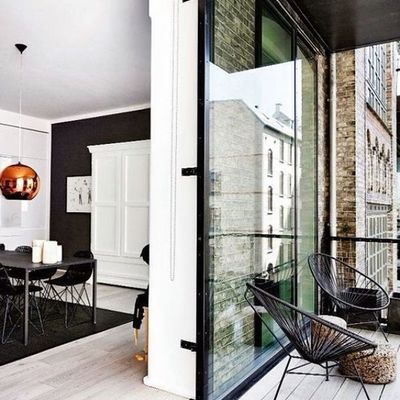 Balcone in stile industriale
