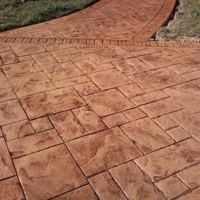 Cemento Stampato color mattone