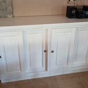 Credenza in frassino bianca a poro aperto
