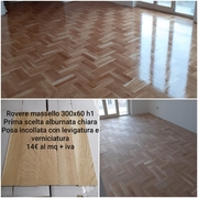 Stock parquet massello rovere prima scelta