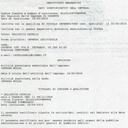 Certificato C.C.I.A.A