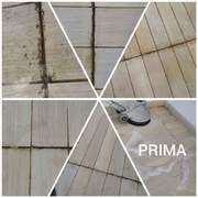 Pavimenti esterni prima della pulizia