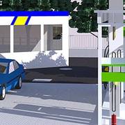 Render impianto carburanti