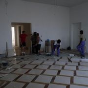 Ultimazione posa pavimento in marmo