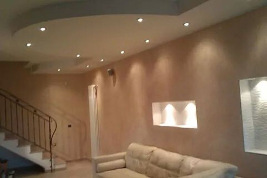 Parete in pietra con led ~ canlic for . Pareti moderno nero con led tv