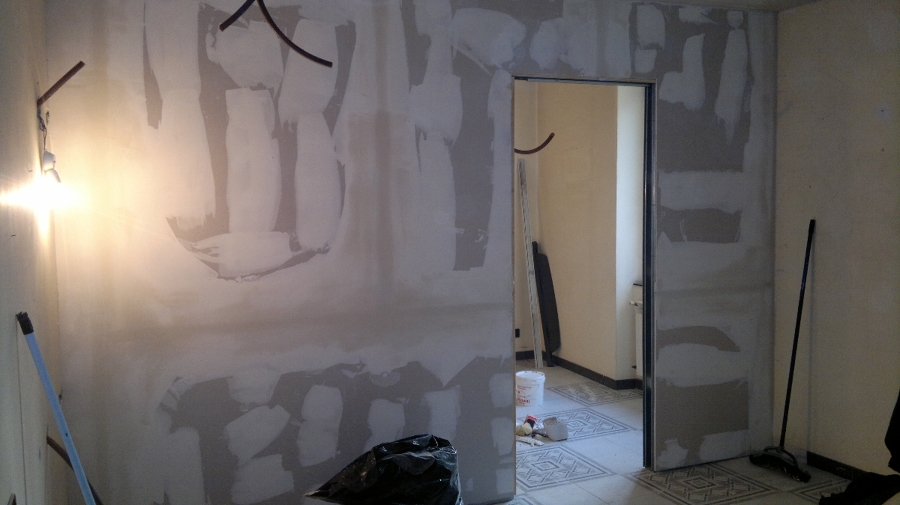 Parete cartongesso con porta. parete di cartongesso with parete ... Parete cartongesso con porta