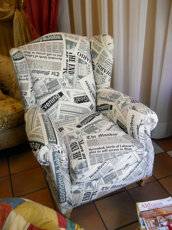 Foto: poltrona bergere. di arredo artigiano di piselli piera #66651 ... Poltrone bergere in tessuto