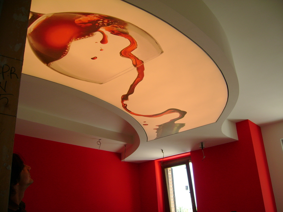 Soffitto teso retroilluminato stampato