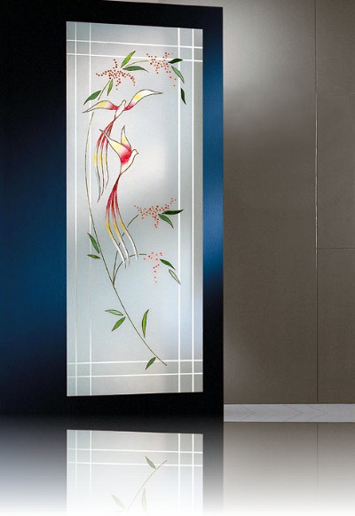 Foto: vetro decorato a mano di vetreria euroglass di barbato ... Vetri decorati per finestre