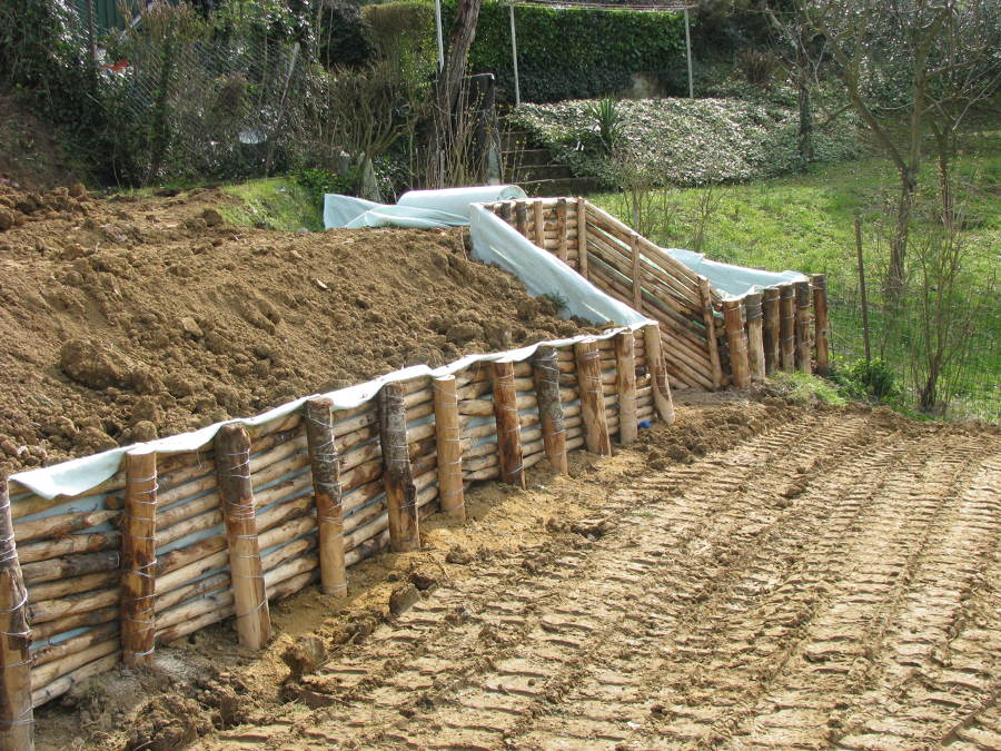 Viminata per terrazzamenti giardini