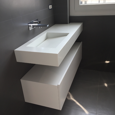 Lavandino singolo in Corian