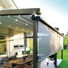 Pergola alluminio addossata muro telo pvc apertura manuale
