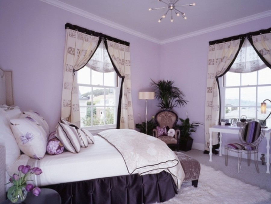 Emejing camera da letto lilla photos design trends 2017 ... Pittura camera da letto lilla