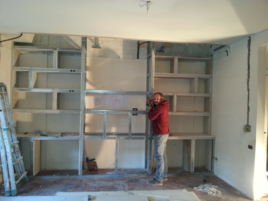 Foto parete cartongesso ~ ispirazione interior design & idee mobili Costruire muro in cartongesso
