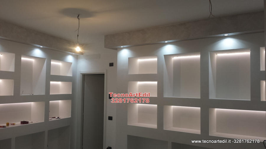 Foto: illuminazione con strisce led per cartongesso di tecnoartedil ... Strisce led per illuminare una stanza