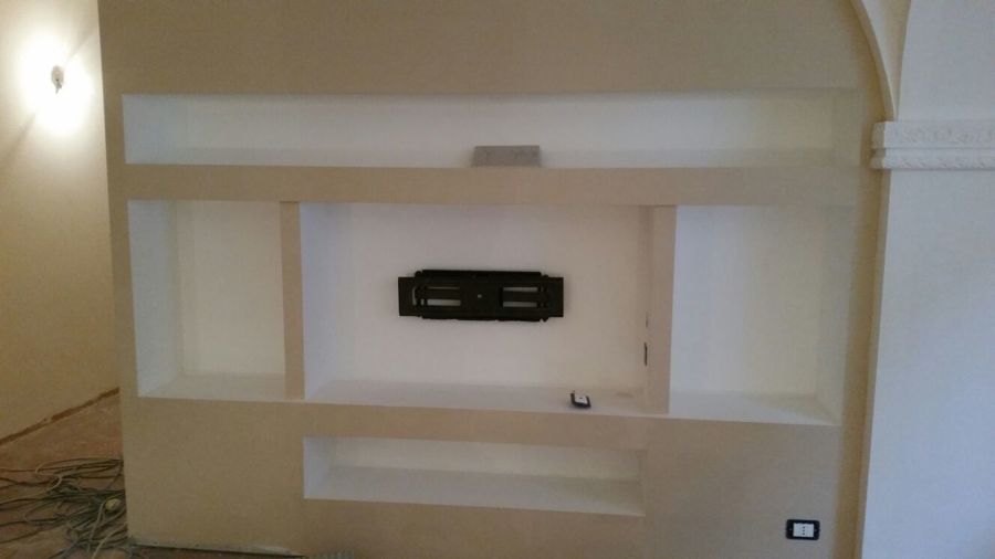Parete in cartongesso per tv ~ canlic for . Parete porta tv muratura per salone