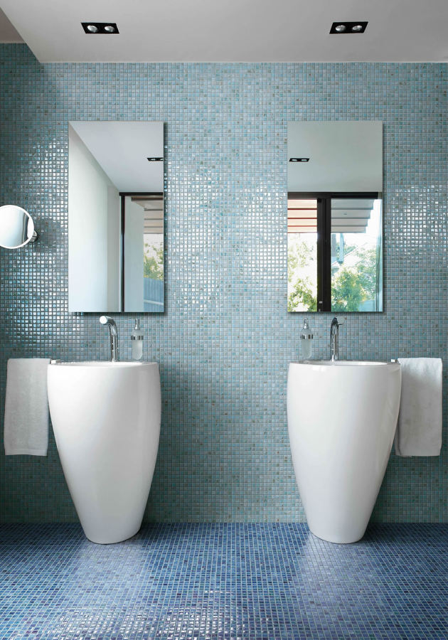 Foto: mosaico azzurro di manuela occhetti #411596 habitissimo Bagno mosaico azzurro