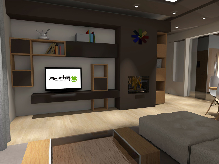 Foto: parete attrezzata su misura di studio di progettazione e ... Pareti attrezzate design