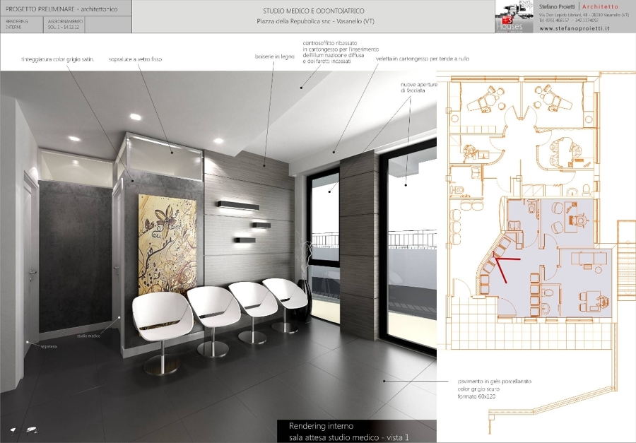 Foto: progettazione per uno studio medico e odontoiatrico in fase ... Arredamento studio medico