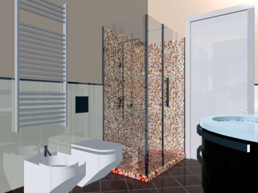 Vista Render Progetto del bagno