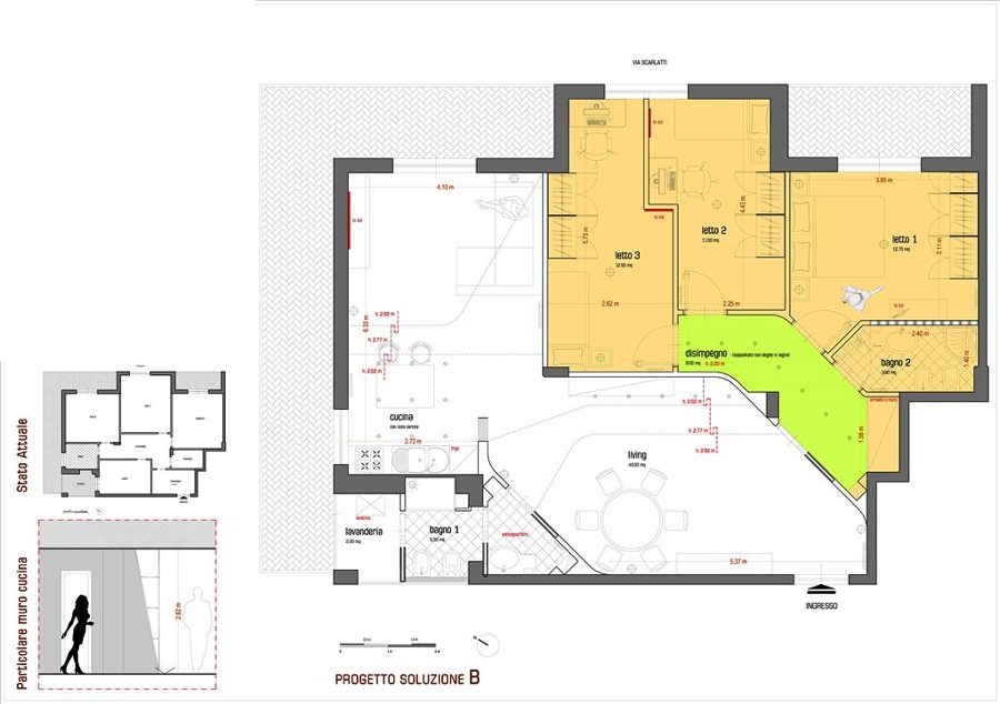 Foto: progetto di ristrutturazione di un appartamento soluzione ... Progetti di ristrutturazione appartamenti