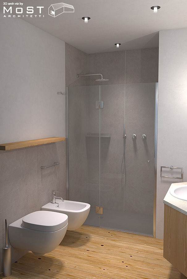 Foto: progetto di un piccolo bagno. di architetto nicola strametto ... Foto di bagni ristrutturati