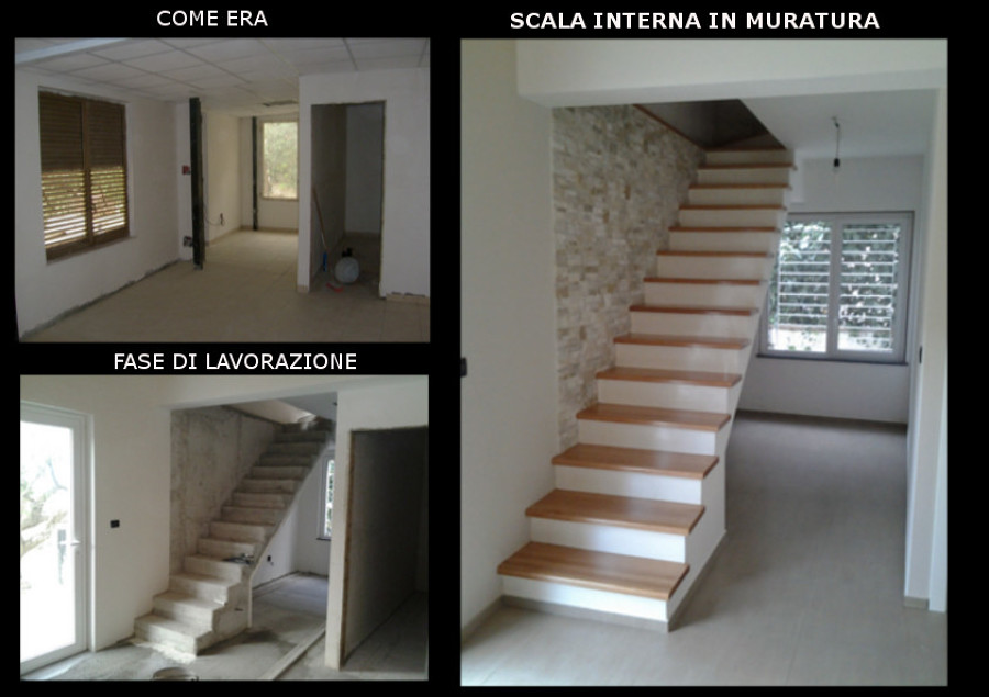 Foto: scala moderna in muratura di architetto gaetano frudà #438646 ... Scala interna moderna