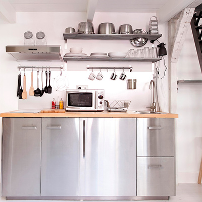 Mobili Cucina Acciaio. Cool Cucina Moderna Interni Con Mobili In ... Mobili Cucina Acciaio. Cool Cucina Moderna Interni Con Mobili In ...