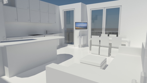 Foto: La Zona Living Vista Dall\'ingresso con L\'isola della Cucina di ... Foto: La Zona Living Vista Dall\'ingresso con L\'isola della Cucina di ...