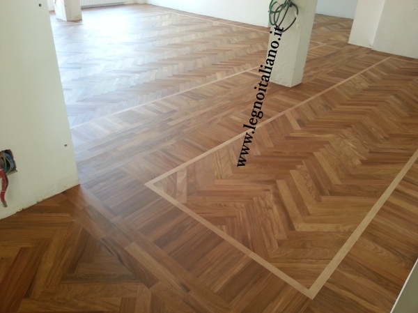 Foto: posa parquet spina di pesce teck di ibrahim parquet #267154 ... Parquet spina pesce