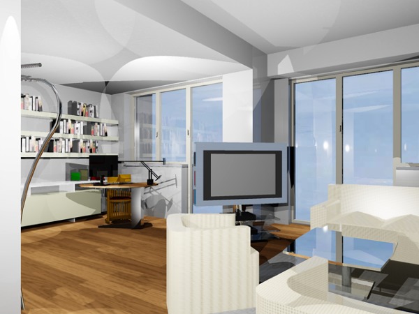 Foto: progetto render vista salotto di gigli arredi archistudio ... Progettare salotto