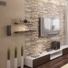 Rivestimento parete con finta pietra