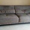 Divano pelle nabuk tre posti