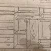 Armadio a muro moderno, incassato