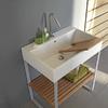 Realizzazione di supporto in legno per lavabo sospeso