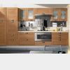 Cucina moderna lineare 4m senza frigo con lavastoviglie color legno noce