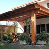 Realizzazione pergola addossata a muro 9x4 mt