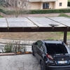 Sostituzione tettoia in vetroresina parcheggio auto