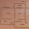 Progetto/disegno di ristrutturazione dell'appartamento composto da 3 locali e un bagno molto stretto