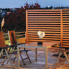 Realizzazione barriera in legno frangivento/ frangivista per balcone